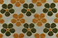 Heavy Weight Green Gold Four-Leaf Clover Floral Pattern Chenille Upholsetry Fabric For Chair|Thick Plush Texture Furniture Reupholstery