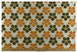 Heavy Weight Green Gold Four-Leaf Clover Floral Pattern Chenille Upholsetry Fabric For Chair|Thick Plush Texture Furniture Reupholstery