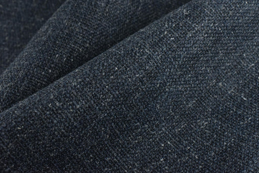 Heavy Weight Linen Blend Navy Blue Upholsetry Fabric|Modern Textured Woven Fabric For Dining Chair|Fabric By The Yard