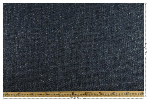 Heavy Weight Linen Blend Navy Blue Upholsetry Fabric|Modern Textured Woven Fabric For Dining Chair|Fabric By The Yard