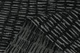 Heavy Weight Black Grey Stylish Linen Blend Abstract Stripe Upholstery Fabric|Modern Geometric Textured Sofa Cushion Fabric 55"W/925GSM