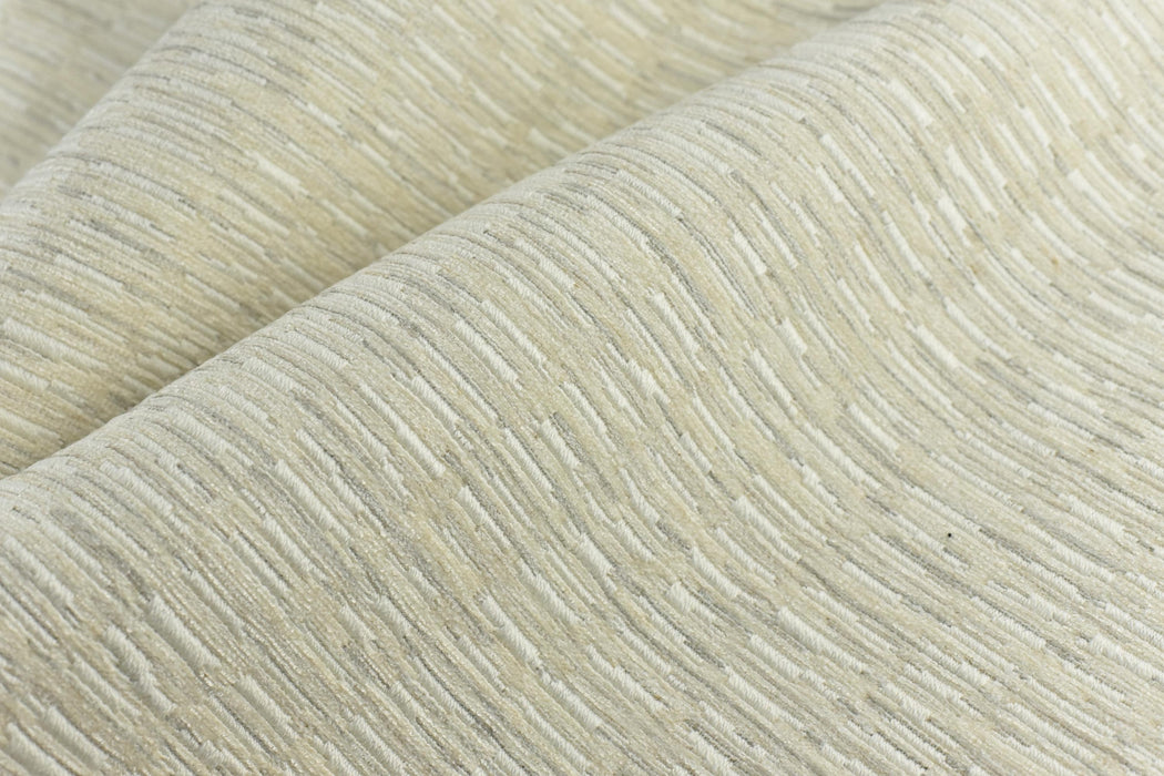 Heavy Weight Cream White Stylish Linen Blend Abstract Stripe Upholstery Fabric|Modern Geometric Textured Sofa Cushion Fabric 55"W/925GSM