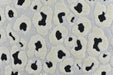 Heavy Weight Black Cream 3D Raised Leopard Jacquard Upholstery Fabric For Chair |Vintage Abstract Geometric Wild Animal Print for Ottoman