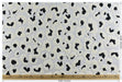 Heavy Weight Black Cream 3D Raised Leopard Jacquard Upholstery Fabric For Chair |Vintage Abstract Geometric Wild Animal Print for Ottoman