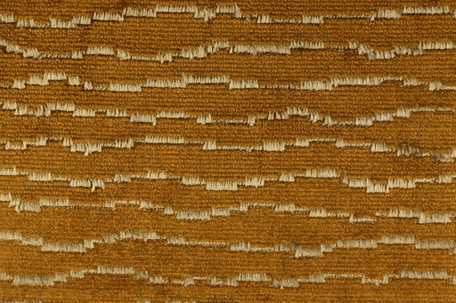 Heavy Weight Gold Brown Abatract Geometric Striped Cut Velvet Upholstery Fabric For Chair Couch|Heavy Duty Modern Sofa Fabric