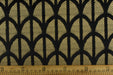 Heavy Weight Luxury Glint Scales Geometric Jacquard Cut Velvet Upholstery Fabric For Chair|Art Decor Black Light Gold Furniture Fabric