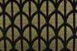 Heavy Weight Luxury Glint Scales Geometric Jacquard Cut Velvet Upholstery Fabric For Chair|Art Decor Black Light Gold Furniture Fabric