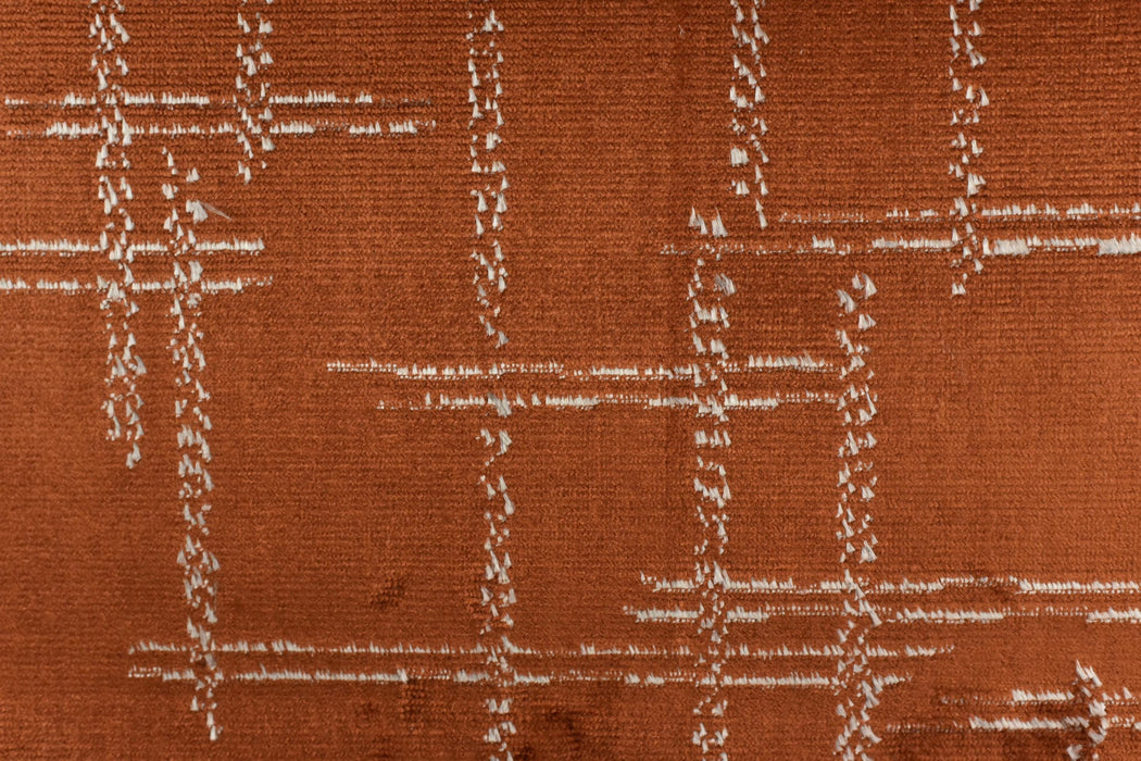 Heavy Weight Mustard Gold Cut Velvet Upholstery Fabric For Chairs|Minimalist Abstract Line Geometric Jacquard Upholstery Sofas Cushions