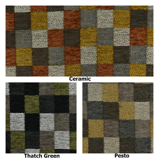 Heavy Duty Chenille Checkerboard Geometric Upholstery Fabric For Chair|Mid-Century Modern Heavy Weight Plaid Fabric|Colorful Sofa Fabric