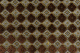 Heavy Weight Luxury Lucky Clover Cut Velvet Jacquard Fabric For Chair|Gold Brown Geometric Furniture Upholstery|Heavy Duty Vintage Fabric