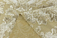 Heavy Weight Damask Floral Cut Velvet Jacquard Fabric For Chair|Cream Taupe Baroque Fabric for Sofa|Vintage Furniture Reupholstery Fabric