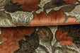 Heavy Weight Floral Cut Velvet Jacquard Fabric For Chair|Orange Upholstery Material|Large Scale Flower Sofa Fabric for Vintage Modern Decor