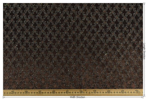 Heavy Weight Geometric Cut Velvet Metallic Jacquard Fabric For Chair|Brown Silver Furniture Upholstery|Sofa Reupholstery for Modern Decor