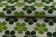 Heavy Weight Green Four-Leaf Clover Floral Pattern Chenille Jacquard Upholsetry Fabric For Chair|Thick Plush Texture Furniture Reupholstery