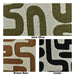 Heavy Weight Dark Olive Green Abstract Geometric Boucle Fabric For Chair Ottoman|Raised Jacquard Texture for Sofa Upholstery