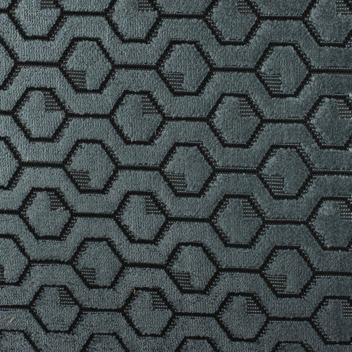 Heavy Weight Vintage Gold Black 3D Honeycomb Geometric Cut Velvet Jacquard Upholstery Fabric For Chair|High-End Villa Furniture Fabric