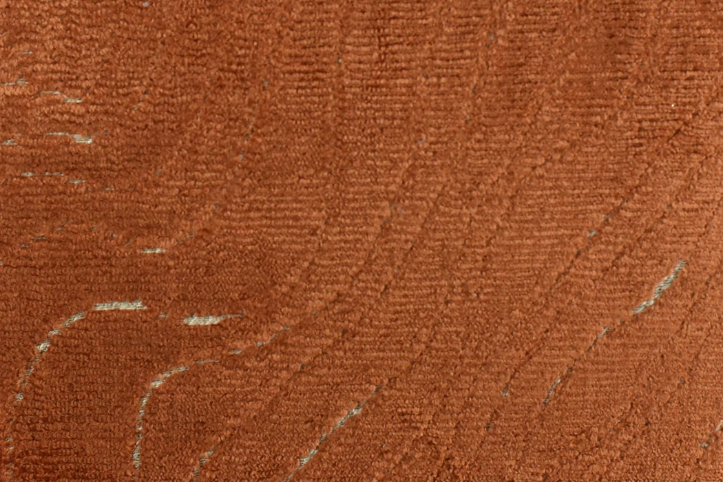 Heavy Weight Abstract Geometric Cut Velvet Upholstery Fabric For Chair|Vintage Gold Wavy Water Ripple Texture Furniture Fabric For Sofa