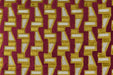 Heavy Weight Burgundy Gold Abstract Geometric Cut Velvet Upholstery Fabric For Chair|Designer Exclusive Furniture Fabric For Sofa Ottoman