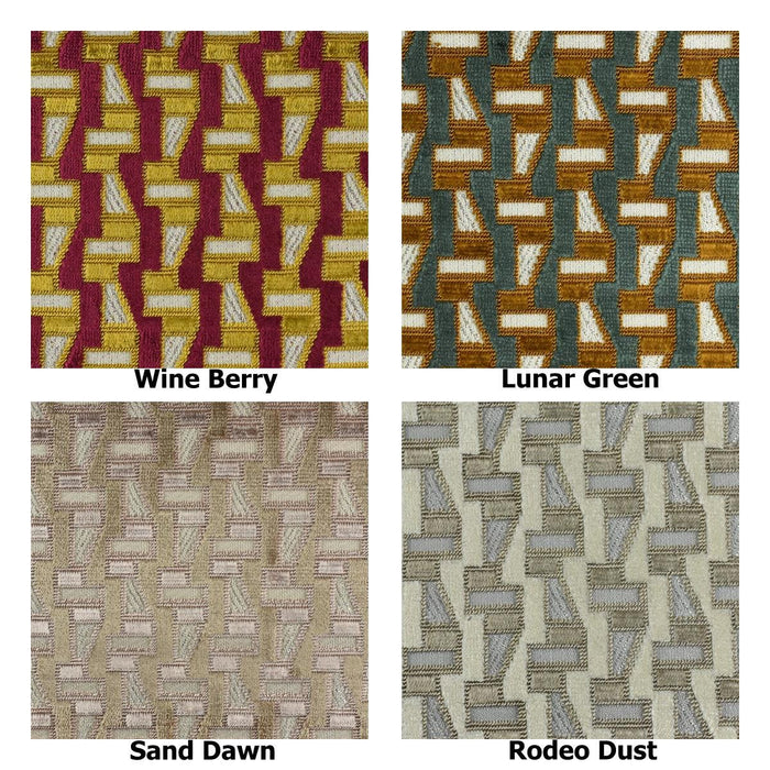 Heavy Weight Burgundy Gold Abstract Geometric Cut Velvet Upholstery Fabric For Chair|Designer Exclusive Furniture Fabric For Sofa Ottoman