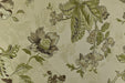 Mid Century Modern Sage Green Floral Jacquard Brocade Fabric For Chair Curtain|Extra Wide Vintage Green Flower Fabric For Furniture 110"W