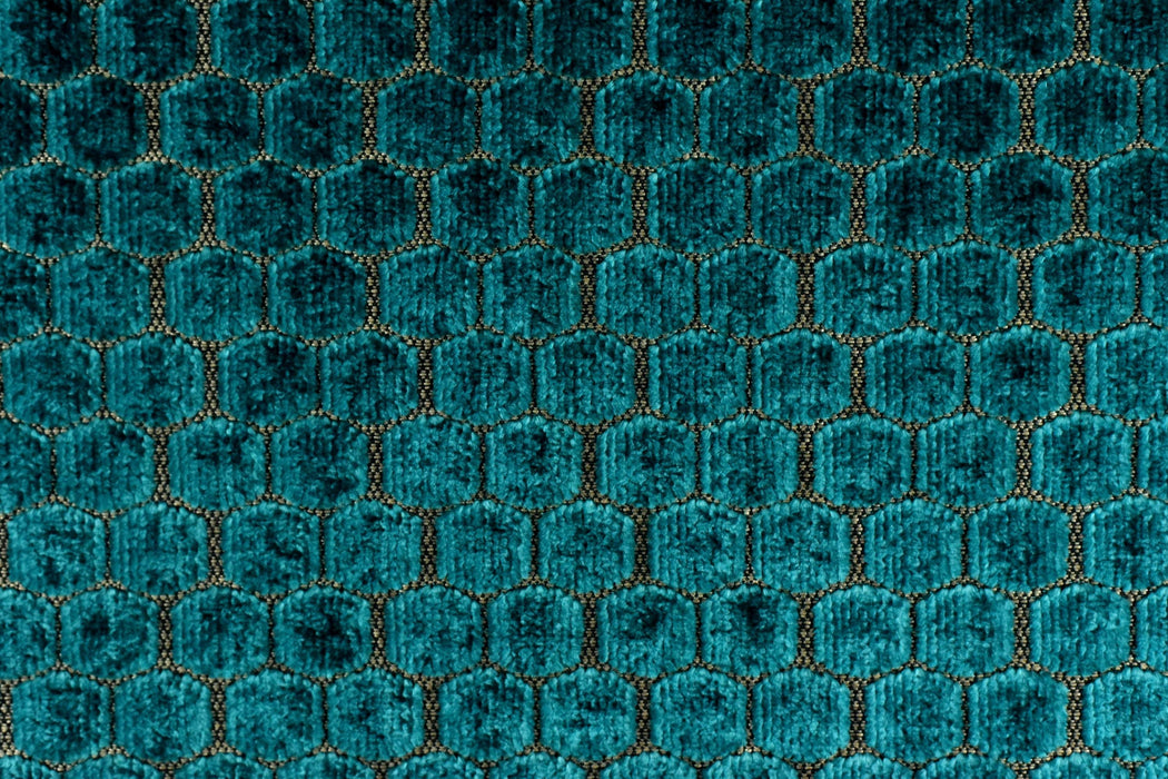 Heavy Weight Teal Green Geometric Jacquard Cut Velvet Upholstery Fabric For Chair Couch|Vinatge Geometric Thick Velvet Furniture Fabric