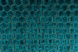 Heavy Weight Teal Green Geometric Jacquard Cut Velvet Upholstery Fabric For Chair Couch|Vinatge Geometric Thick Velvet Furniture Fabric