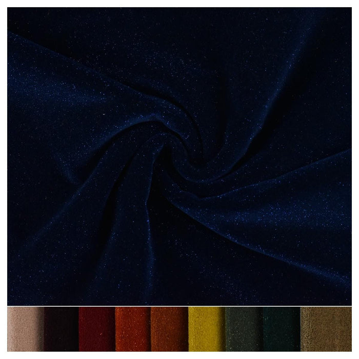 Heavy Weight Sparkling Cut Velvet Upholstery Fabric For Chair Sofa|Luxury Durable Cotton Blend Furniture Fabric-33 Colors