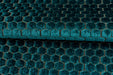 Heavy Weight Teal Green Geometric Jacquard Cut Velvet Upholstery Fabric For Chair Couch|Vinatge Geometric Thick Velvet Furniture Fabric