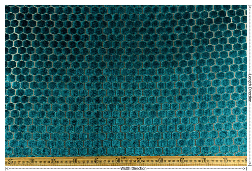 Heavy Weight Teal Green Geometric Jacquard Cut Velvet Upholstery Fabric For Chair Couch|Vinatge Geometric Thick Velvet Furniture Fabric