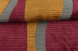 Heavy Weight Burgundy and Gold Weavy Geometric Stripe Cut Velvet Upholstery Fabric|Luxury Abstract Raised Textured Fabric For Chair Sofa