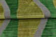Heavyweight Emerald Green Weavy Geometric Stripe Cut Velvet Upholstery Fabric|Chartreuse Green Abstract Raised Texture Fabric For Chair Sofa