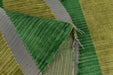Heavyweight Emerald Green Weavy Geometric Stripe Cut Velvet Upholstery Fabric|Chartreuse Green Abstract Raised Texture Fabric For Chair Sofa