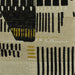 Heavy Weight Mid-Century Modern Abstract Geometric Woven Upholstery Fabric|Cotton Blend Gold Black Sofa Fabric by the Yard For Chairs