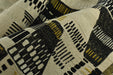 Heavy Weight Mid-Century Modern Abstract Geometric Woven Upholstery Fabric|Cotton Blend Gold Black Sofa Fabric by the Yard For Chairs