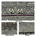 Heavyweight Tribal Geometric Upholstery Fabric For Chair|Sofa Fabric with Curved Maze&Dot Motifs|Black White Burgundy Boho Decor Fabric