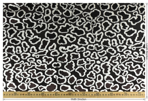 Heavy Weight Vintage Leopard Cut Velvet Upholstery Fabric For Chair |Abstract Animal Print|Brown White Sofa Cushion Cover Material