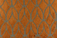 Heavyweight Burnt Orange Rhombus Leaf Cut Velvet Upholstery Fabric For Chair|Modern Minimalist Burnt Orange Geometric Velvet Fabric For Sofa