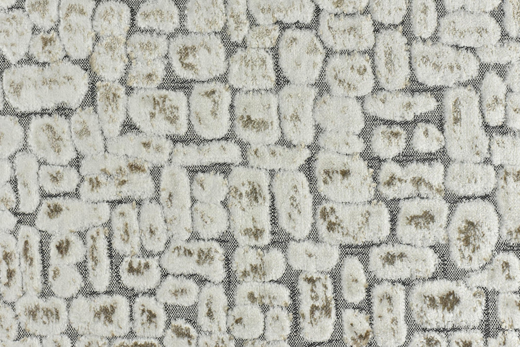 Heavyweight Cream Taupe Raised Block Geometric Cut Velvet Upholstery Fabric For Chair|Cotton Blend Abstract Modern Sofa Reupholstery Fabric