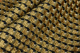 Heavy Weight Gold Black Geometric Cut Velvet Upholstery For Chair|Retro Modern Plushed Raised Blocks Woven Fabric For Sofa Couch Pillow