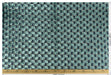 Heavy Weight Semicircle Striped Cut Velvet Upholstery Fabric For Chair|Teal Green and Blue Raised Geometric Furniture Fabric For Sofa
