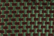 Heavy Weight Interlaced Rectangle Cut Velvet Upholstery Fabric For Chair|Green and Woody Brown Raised Geometric Furniture Fabric For Sofa