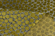 Upholsetry Cut Velvet Fabric For Chair By The Yard|Heavy Weight Gold Raised Small Dot Geometric Fabric|Minimalist Sofa Cushion Reupholstery