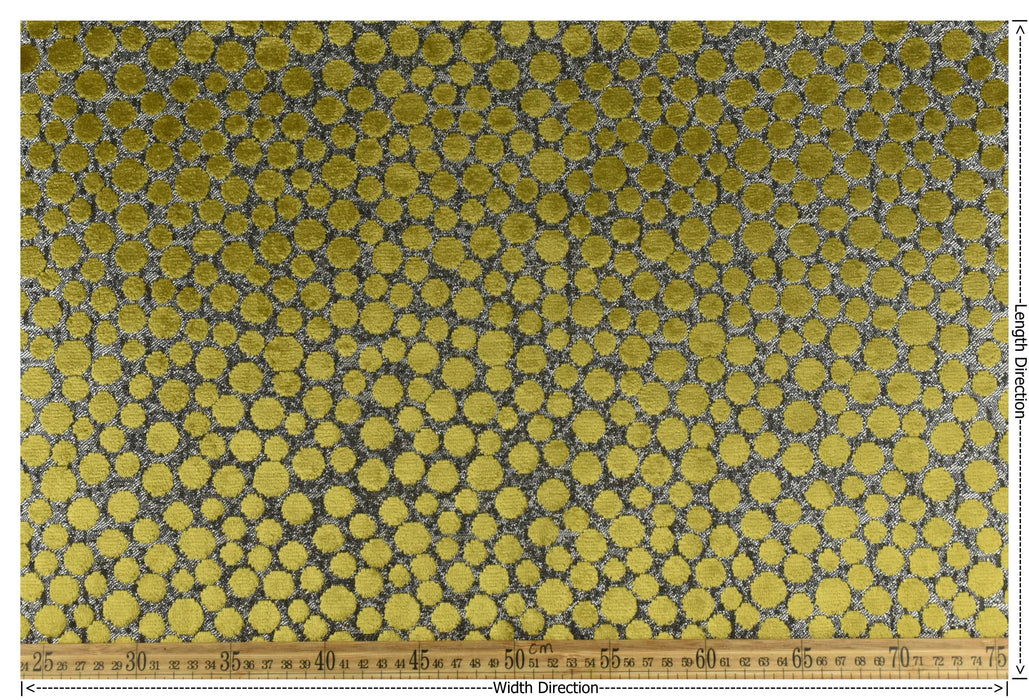 Upholsetry Cut Velvet Fabric For Chair By The Yard|Heavy Weight Gold Raised Small Dot Geometric Fabric|Minimalist Sofa Cushion Reupholstery