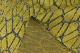 Gold Upholsetry Cut Velvet Fabric For Chair By The Yard|Heavy Weight Raised Abstract Geometric Fabric|Minimalist Sofa Cushion Reupholstery