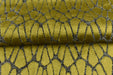 Gold Upholsetry Cut Velvet Fabric For Chair By The Yard|Heavy Weight Raised Abstract Geometric Fabric|Minimalist Sofa Cushion Reupholstery