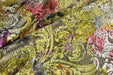 Luxury Cut Velvet Upholstery Fabric|Vintage Baroque Floral Jacquard|Chartreuse Green Orange Burgundy |Fabric For Chairs Sofas Cushion