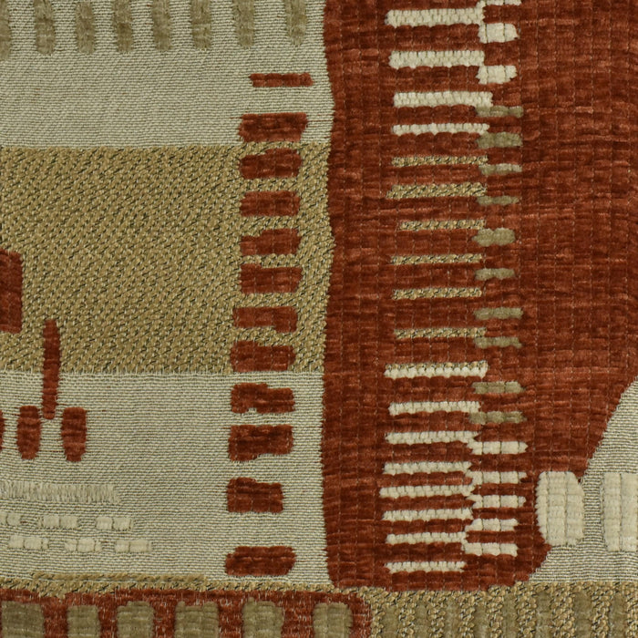 Heavy Weight Mid-Century Modern Abstract Geometric Woven Upholstery Fabric|Cotton Blend Gold Black Sofa Fabric by the Yard For Chairs
