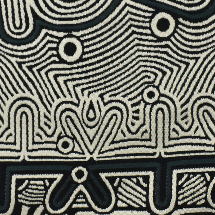 Heavyweight Tribal Geometric Upholstery Fabric For Chair|Sofa Fabric with Curved Maze&Dot Motifs|Black White Burgundy Boho Decor Fabric