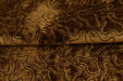 Brown Cut Velvet Upholstery Fabric For Chair|Abstract Geometric Pattern Velvet|Luxury Retro Furniture Fabric|Rustic Modern Designer Fabric