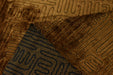 Brown Cut Velvet Upholstery Fabric|Abstract Geometric Labyrinth Velvet|Luxury Designer Furniture Fabric|Vintage Modern Home Decor Fabric